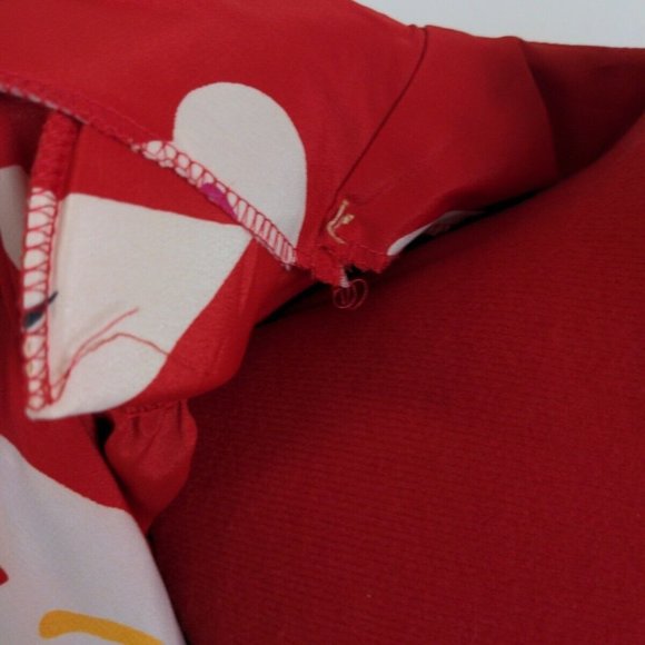 Wrap Dress  ORLEON DE PARIS Vintage Women Shoulder Padded Multicolor Size 7 - Picture 16 of 16